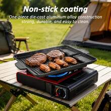 1/2 Pack Non-Stick Grill Pan Rectangular Hot Plate Barbecue Pot Portable Oil Spill Baking Tray, Korean-Style Non-Stick Grill Pan Rectangular Hot Plate Barbecue Pot Portable Oil Spill Baking Tray For Indoor Outdoor BBQ - View 4