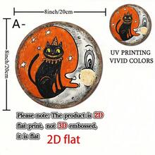1pc Fun Garden Metal Sign - "My Happy Place - Do Not Disturb": Vintage Style Decorative Sign With Exquisite Print; Round Welcome Sign Suitable For Home, Garden, Farmhouse Or Cafe Wall Decor; Also Suitable For Halloween Decoration - One Size Fits All - View 7