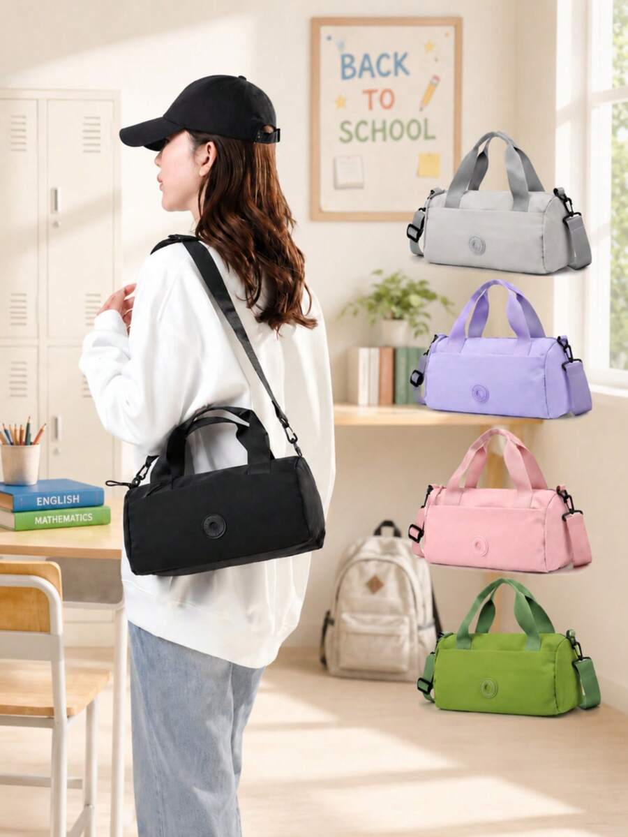 Minimalist Solid Color Fashion Small Multi-Function Crossbody Storage Bag, Small Capacity Fitness Bag, Versatile Women's Shopping Commuting Shoulder Bag, Small Soft Portable Mini Fitness Bag