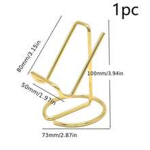 Creative Metal Phone Stand, Iron Art Phone Holder, Office Desk Phone Stand, Gold Phone Holder, Slouchy Person Desktop Metal Stand, Card Holder, Plate Holder, Suitable For Room, Kitchen, Office, Sturdy And Durable, High Quality And Shockproof, Multi-Functional - one-size - View 11