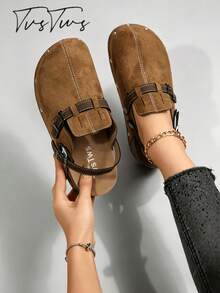 Women's Shoes: New Boken Ultra-Light Chunky Heel Loafers, Casual Vintage Forest Style, Punk Inspired, Suitable For Dating And Vacation - Brown - View 4