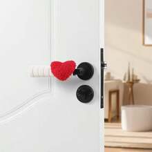 1pc Heart-Shaped Door Handle Cover, Anti-Static, Anti-Collision, Anti-Bump Door Handle Protector EVA Foam Material Pink Red Heart Door Handle Cover, Suitable For Kitchen, Bathroom, Room, Bedroom, Entrance Door Handle - View 5