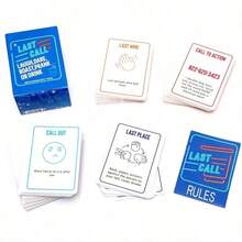 Last Call Juego de Bebida - Juego de Cartas Divertido para Fiestas - Azul menta - Ver 5
