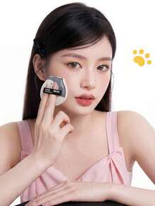 Amortals 2入藍白貓咪乾用底妝海綿套組，附防塵收納盒，中硬度厚實高密度彈性海綿，打造平滑無瑕妝感，僅適用於粉底與霜狀底妝，可愛卡通妝容海綿，適合日常初學者化妝 - 彩色 - 查看 3