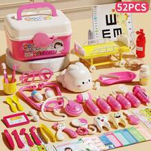 Set Mainan Peran Dokter Anak 34/35/42/48/52pcs, Perlengkapan Medis Peran Dokter dengan Stetoskop Realistis, Simulasi Injeksi dan Pemeriksaan Medis oleh Perawat, Set Permainan Edukatif, Hadiah Sempurna untuk Halloween dan Natal - MultiWarna - View 15