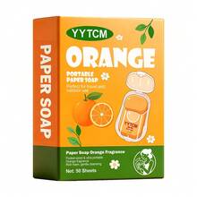 YYTCM Sabun Lembaran Portabel Aroma Jeruk 50 lembar, Kotak Penyimpanan Mini Tutup Flip, Sabun Tangan Sekali Pakai, Kertas Sabun untuk Perjalanan Luar Ruangan, Sabun Pembersih Portabel, Lembut dan Mudah Dibilas - oranye - View 14