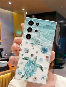 Precise Cutouts High Transparency Full Screen White Starry Sky Turtle Painted Anti-Fall Transparent Phone Case, Compatible With Iphone Series/ Series, Compatible With Xiaomi/ - Multicolor - View 4