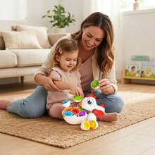 Toddler Chick Easter Egg Toy - Color Matching Game Shape Sorter, Includes 6 Toy Eggs, Suitable For Children, Develops Fine Motor Skills, Sensory Toy, Montessori Educational Gift. - Orange - View 5