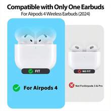 XDcase 3 Pairs Silicone Ear Tips Compatible With Airpods 4, Includes Storage Case And Carabiner (White) - View 5