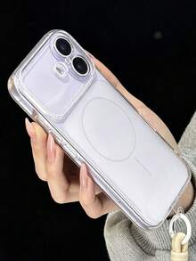1件純色時尚極簡清新磨砂透明手機殼，附短掛繩，適用於 iPhone 11/12/13/14/15/16/16 Pro Max，舒適柔軟保護殼，兼容 17/17 Pro/17 Pro Max/Air，時尚設計手機殼 - 彩色 - 查看 5