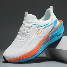 STARNOVO Men's Lightweight Professional Road Running Shoes, Training, Hiking, Trekking, Anti-Slip, Wear-Resistant - Orange-blue - View 3