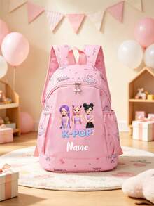 Custom Designed Sweet Cute Princess Style Backpack/Dance Bag, Decorated With Pattern, Zipper Closure, Adjustable Shoulder Strap, Durable And Long-Lasting, Perfect For Young Ballet Dancers Daily Use, School And Travel, Back To School, Gymnastics - Multicolor - View 30