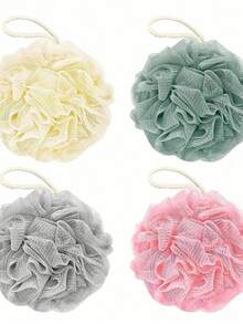 1pc Luxury Foam Bath Ball: Soft Mesh Bath Sponge, Creates Rich Lather And Gently Exfoliates - Multicolor - View 4