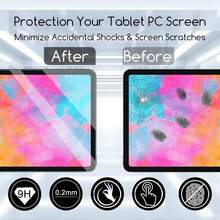 ZYONS 2pcs/Set Tempered Glass Screen Protector Compatible With IPad High Definition Tablet, Compatible With IPad A16 2025 11th Gen/Apple , Anti-Scratch, High Transparency, Anti-Fingerprint, Easy Installation, Anti-Shatter, Bubble-Free, Essential Choice For Daily Screen Protection. Screen Protector, Suitable For Office And Home Tablet Screen Protection, Tablet Accessories, Waterproof, Shockproof, Anti-Drop, Full Coverage, Compatible With IPad Air 11-Inch (M5/M4/M3/M2) 2026/2025/2024 11" 13" - Clear - View 4