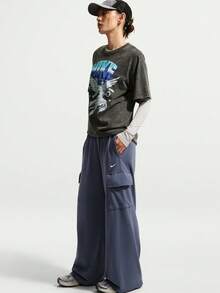 Nike Women's AS W NSW PHNX CARGO PANTS Sports Long Pants IW1199-491 - Dusty Blue - View 6