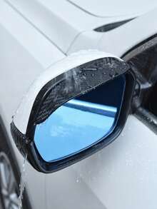 2/4pcs Car Rearview Mirror Rain Visor, Widened Enlarged Side Mirror Rain Guard, Self Adhesive Waterproof Anti Glare Mirror Rain Shield Accessories For Most Vehicles - Multicolor - View 2