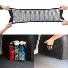 1pc Car Trunk Storage Net, Durable Elastic Mesh Storage Bag, Universal Cargo Net Can Be Hung On SUV Back Seat, Space-Saving Double Layer Pocket Design, Can Securely Hold Water Bottles, Tools, Fire Extinguishers - A - View 13