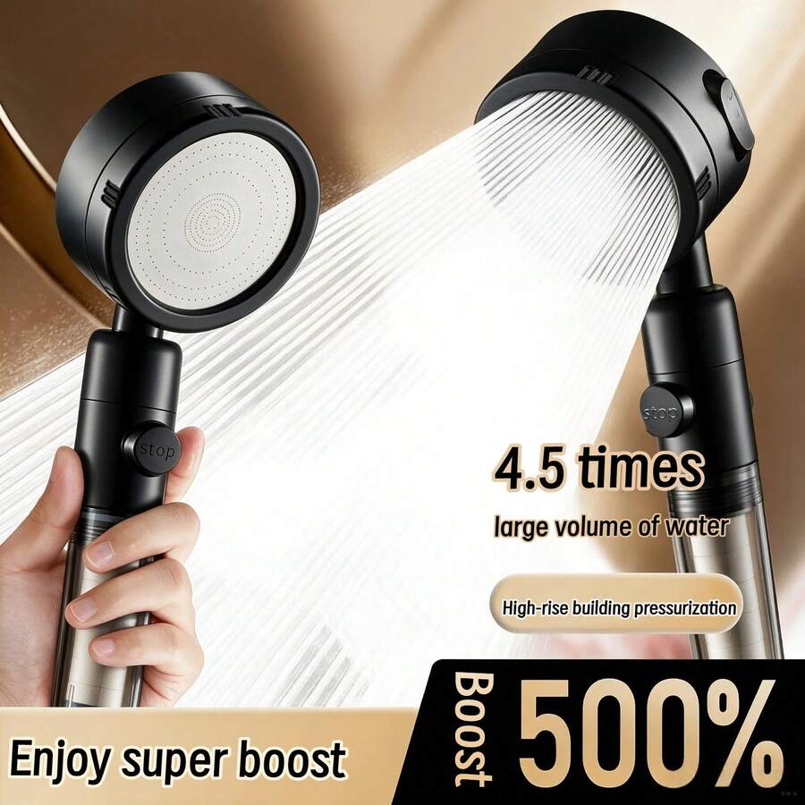 Boost Filter Shower Head|High Flow Home Bath Rain Shower|Bathroom Pressurized Beauty Shower|Water Purifying Soft Skin Sprayer