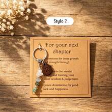 CFUNIQ 1pc Personalized Next Chapter Keychain, Personalized Crystal Key Ring, New Job Gift, Graduation Gift, New Home Gift, Good Luck Gift - Multicolor - View 9