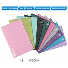 1PC A3 Self-Healing Cutting Mat, Large Manual Workbench Protective Mat With Measuring Grid, Durable Non-Slip Mat For Students Writing Drawing, Paper Cutting, Scrapbooking, Quilting, Sewing, Vinyl Craft DIY Art Supplies - A3 - View 6