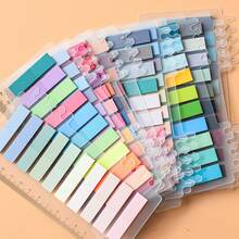 (1pc/200 Sheets).(12pcs/2400 Sheets) Transparent Pet Pattern Sticky Notes, Index Tabs, Colorful Memo Pads, Label Stickers, 10 Designs Per Pack/Suitable For Back To School - one-size - View 2