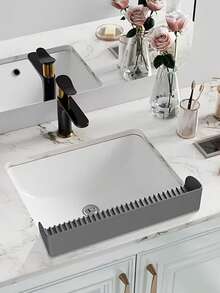 Premium Silicone Sink Splash Guard, Suitable For Kitchen And Bathroom - Non-Slip Suction Cup Base, Enhanced Suction - Dishwasher Faucet Cover Drain Mat, Kitchen Sink Splash Guard, Cleaning Faucet Cover - View 7