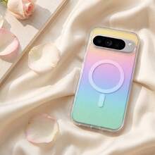 彩虹亮片閃亮磁吸手機殼，漸層藍色與粉色女性風格，適用於 Pixel 11 Pro XL/11 Pro/10 Pro XL/10 Pro/10A/9 Pro XL/9A，透明可愛時尚保護殼 - K2-GG - 查看 16