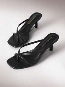 Women Heeled Sandals - Black - View 2