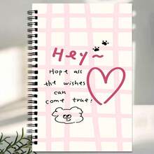 1pc Pink Bow Spiral Notebook - A5 Size, Classic Lined High-Quality Paper, College Ruled Design, Perfect Gift For Friends, Family, Siblings, Brothers And Students, Cute Spiral Notebook - Butterfly - View 11