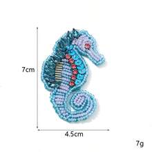 1pc Handmade Beaded Sew-On Patch, Ocean Theme Starfish, Shell, Coconut Tree And Seahorse Pattern, Suitable For Clothing, Pants, Hats, Headwear, Bags DIY Patch, Hand Sewn, Summer Decoration - Multiple Styles - View 20