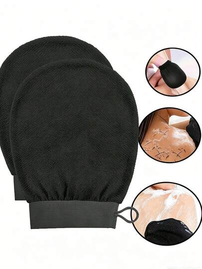 Vigour Summer Guantes exfoliantes unisex con gancho colgante transparente, exfoliante de baño profundo, toalla de baño de fibra adhesiva para eliminar la piel muerta, paño exfoliante áspero para el Body, amortiguador de exfoliación corporal de doble cara, paño de ducha y baño unisex, guantes de ducha y baño para el hogar, apto para ducha y cuidado corporal