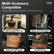 Giá đỡ mũi lợn gấp gọn VXM cho xe đạp, hợp kim nhôm 3 lỗ, giá trước, phụ kiện chuyển đổi lắp túi trước và yên xe - Nhiều màu - Xem 3