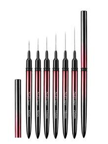 Professional Black Red Ombre Nail Art Liner Brushes Set French Stripe Line Painting Drawing Pen Kit For Gel Polish - Black - View 10