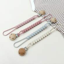 1件裝 Ins 馬卡龍色矽膠防丟水瓶掛繩，便攜式安全夾防丟鏈，適用於嬰兒杯與奶嘴 - 彩色 - 查看 9