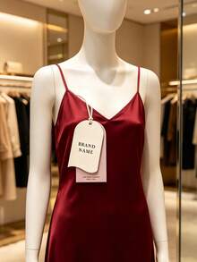 Customizable Double-Layer Curved Clothing Hang Tag With Rope, Minimalist Luxury Apparel Swing Tag, Blank Customizable Clothing Price Tag, Suitable For Boutique Clothing Brands - Multicolor - View 3