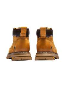 CAMEL CROWN Men's Water-Resistant High-Top Lace-Up Boots – Stylish, Non-Slip, Thick-Soled Work-Style Outdoor Boots - Desert Yellow - View 4