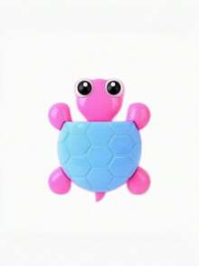 1pc Cute Turtle Shaped Wall Mounted Storage Rack, No Drilling Wall Hanging Storage, Bathroom Decor With Strong Suction Cup, Cartoon Cute Toothbrush Holder, Bathroom Storage, Kitchen Storage, Kitchen Utensil Storage Rack - A - View 7