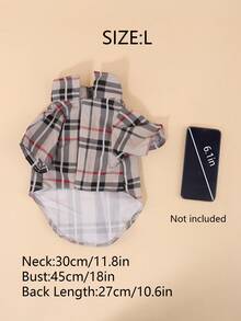 Kemeja Hewan Peliharaan Gaya Inggris Kotak-kotak Slim Fit Bahan Polyester, Cocok untuk Kucing dan Anjing Kecil hingga Sedang, Atasan Kasual Musim Panas, Tidak Cocok untuk Anjing Besar, Ukurannya Kecil, Disarankan Membeli 1-2 Ukuran Lebih Besar dari Biasanya - MultiWarna - View 11