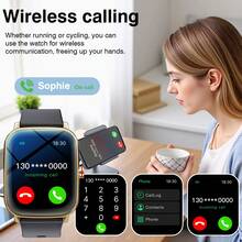 Reloj inteligente resistente al agua, llamadas/marcación inalámbrica, múltiples modos deportivos, recordatorio y rechazo de llamadas, notificación de SMS, fondo de pantalla personalizable, compatible con teléfono/Android - Multicolor - Ver 4