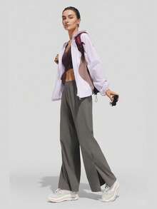 Beneunder Women's Breathable Wide-Leg Sun-Protection Pants AS010 - Dark Grey - View 2