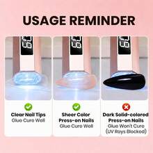Beetles 2pcs Set HEMA-Free Nail Gel & No-Wipe Top Coat, TPO-Free 9-In-1 UV Nail Gel, Suitable For Nail Extensions & Nail Tips, Transparent Soak-Off UV LED - Nail Glue - View 8