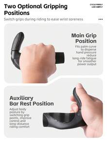 WEST BIKING Mountain Bike Handlebar Grips Adjustable Angle Shock Absorption Comfortable Ride Fits 22.2cm Handlebars - Multicolor - View 7