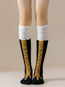 1 Pair Kids Cartoon Chicken Claw High Tube Socks, Elastic Breathable Over-The-Knee Casual Holiday Birthday Party Daily Wear, Suitable For All Seasons - Multicolor - View 21
