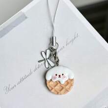 1pc Cute Pet Cookie Phone Chain Pendant, Best Friend Accessory, Fresh Girl Phone Chain, Simple Versatile Phone Decoration, Small Gift For Meeting - Multicolor - View 12