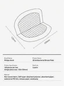 Philips Avent 3D Antibacterial Breast Pads 100 Pieces Per Box 7-Layer Structure With Imported Raw Materials - Multicolor - View 10
