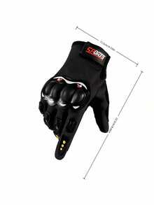2pcs Full Finger Motorcycle Gloves, Touchscreen Carbon Fiber Knuckle Protection, Off-Road Motorcycle, ATV, Riding, Breathable, Anti-Slip, Shock-Absorbing, Men's And Women's Racing Riding Sports Gear - Multicolor - View 2