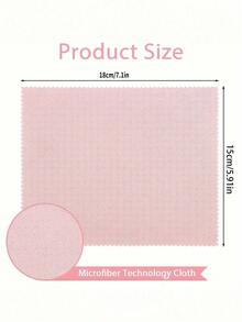 6pcs Pink Cleaning Cloths - Reusable, Soft & Absorbent Wipes For Glasses, Mobile Phones & Screens, Ideal For Home & Office Use, Screen Cleaning Essentials - Pink - View 7