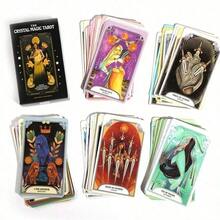 78 Kartu Tarot Kristal Ajaib, Permainan Ramalan Nasib, Permainan Papan Keluarga untuk Pesta, Ramalan Kartu, Permainan Takdir - Hitam - View 3