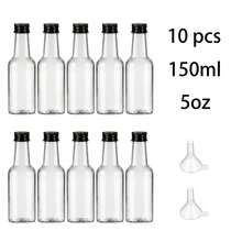10pcs/16pcs 5oz Hot Sauce Bottles, Plastic Bottles With Leak-Proof Black Caps, 150ml Empty Bottles, Suitable For Hot Sauce, Home Bottling, Ketchup, Honey, Salad Dressing, Marinade, Perfect For Kitchen, Suitable For Christmas, Birthday, Wedding, Holiday, Gift - Clear - View 11