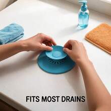 Universal 2-In-1 Kitchen Sink Drain Stopper With High-Quality Silicone Strainer, Non-Clogging Pop-Up Drain Plug, Suitable For Bathtub, Shower And Sink, Collects Hair, Christmas/Halloween Gift - Multicolor - View 3